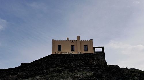 Low angle view of historical building against sky