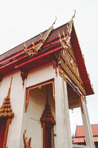 Low angle view of traditional building against sky