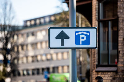 Close-up of road sign