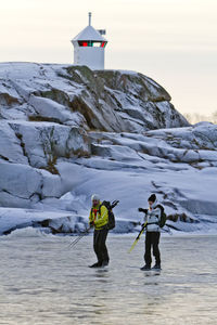 Couple ice-skating