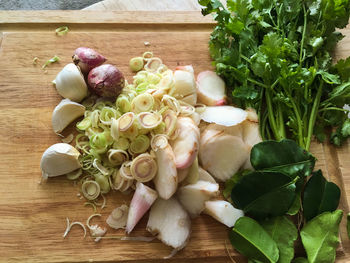 Close-up of vegetables on table