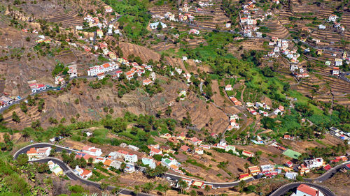 High angle view of townscape