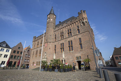 Low angle view of historical building against sky