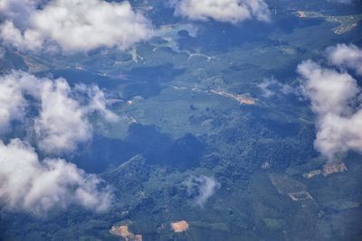 Aerial view of landscape against sky