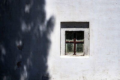 Closed door of old building