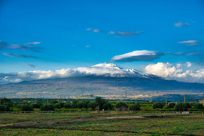 Scenic view of landscape against sky