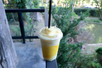 Close-up of drink on table