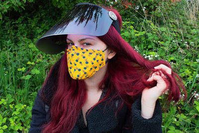 Portrait of woman wearing hat