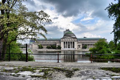 View of historic building against cloudy sky