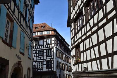 Low angle view of buildings against sky