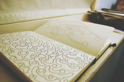 Close-up of open book