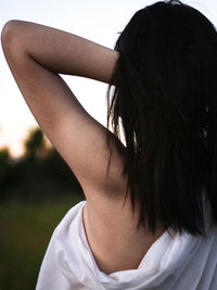 Close-up portrait of a woman