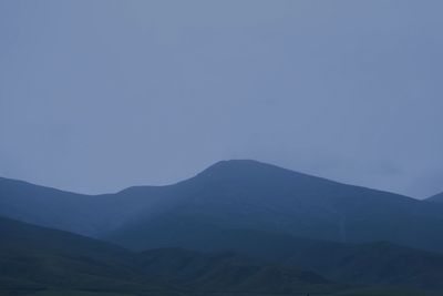 Scenic view of mountains against clear sky
