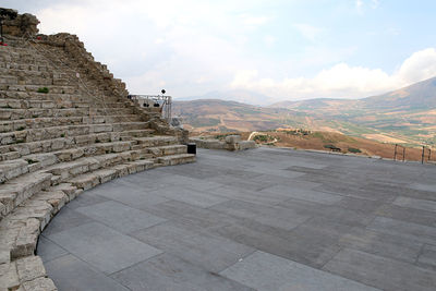 View of castle against cloudy sky