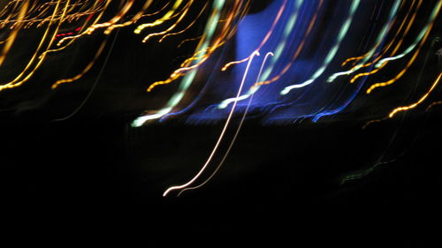 Light trails at night