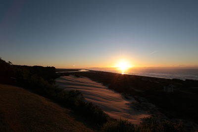 Sunset over landscape