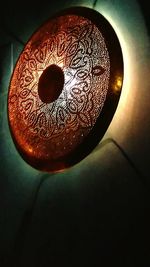 Close-up of illuminated lamp