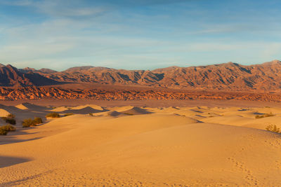 Scenic view of desert against sky