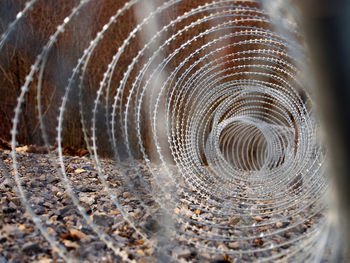 Full frame shot of spiral metal