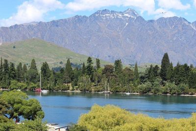 View of lake with mountain in background