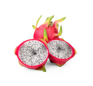 Close-up of fruits against white background