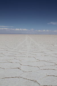 Scenic view of desert against sky