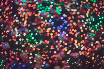 Full frame shot of defocused illuminated lights