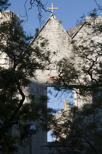 Low angle view of church against sky