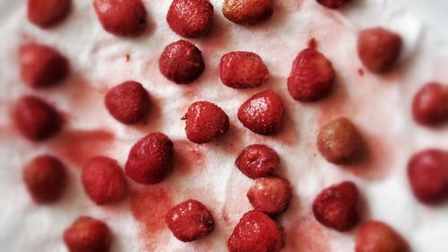 Close-up of strawberries in plate