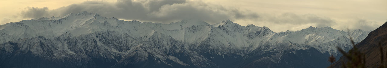 Panoramic view of landscape against sky during sunset