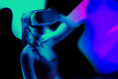 Digital composite image of woman with smoke