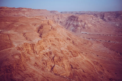 Scenic view of dramatic landscape against sky