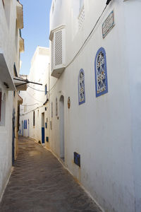 Very narrow alley in assila, morocco