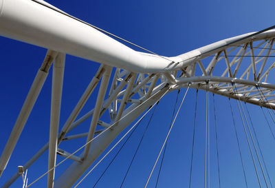 View of a beautiful modern bridge in rome on a clear day