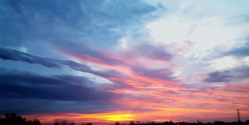 Low angle view of sky during sunset