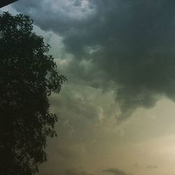 Low angle view of cloudy sky