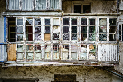 Abandoned building with windows