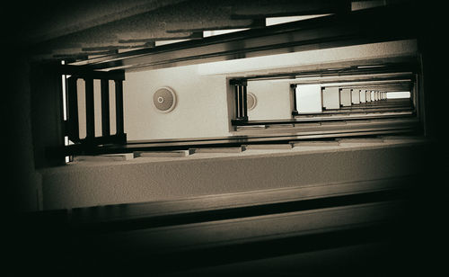 View of illuminated buildings in the dark