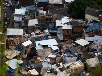 High angle view of buildings