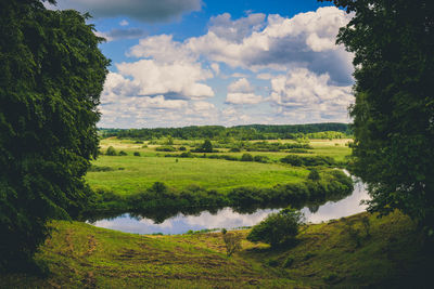 Scenic view of landscape against sky