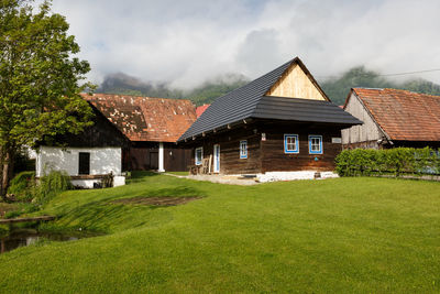 Traditional architecture in orava region, slovakia.