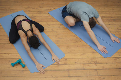 Low section of woman standing on floor