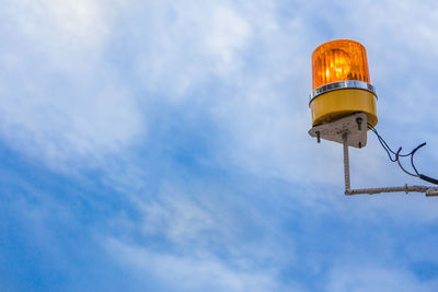 Low angle view of water tower against sky