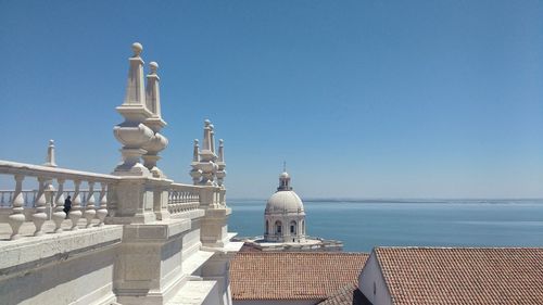 Low angle view of church against clear sky