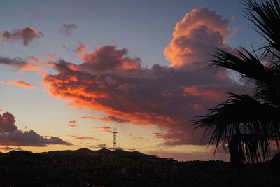 Scenic view of dramatic sky during sunset