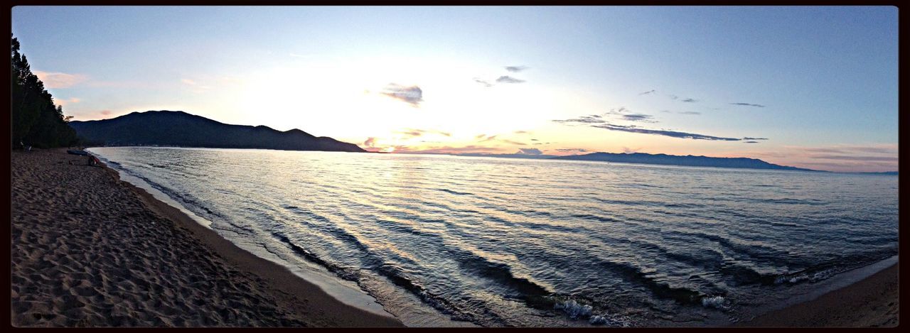 beach, sea, water, sunset, sun, scenics, tranquil scene, tranquility, beauty in nature, sky, shore, sand, horizon over water, sunlight, nature, transfer print, idyllic, auto post production filter, coastline, sunbeam