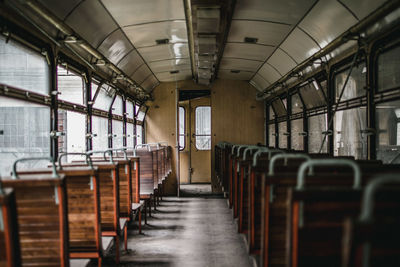 Interior of abandoned bus