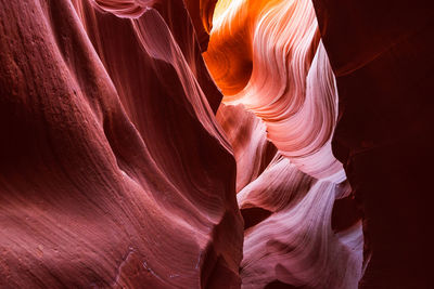 Low angle view of rock formation