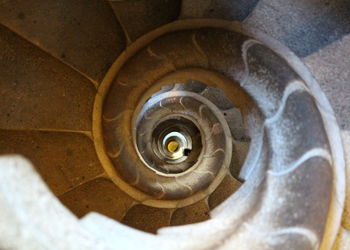 Angle view of spiral staircase