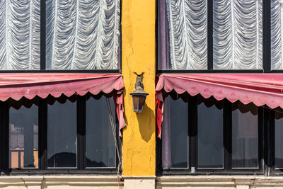 Close-up of multi colored building